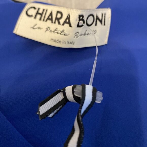 Chiara Boni La Petite Robe Silveria Side Ruffle Gown size 46 - Picture 9 of 11